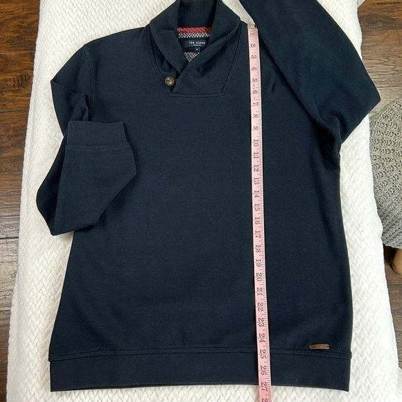 Ted Baker Blue Pullover Navy Sweatshirt Modal Blend Size 4 - Picture 7 of 17